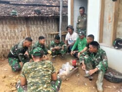 Hangatnya Kebersamaan Satgas TMMD dan Warga di Rumah Program RTLH