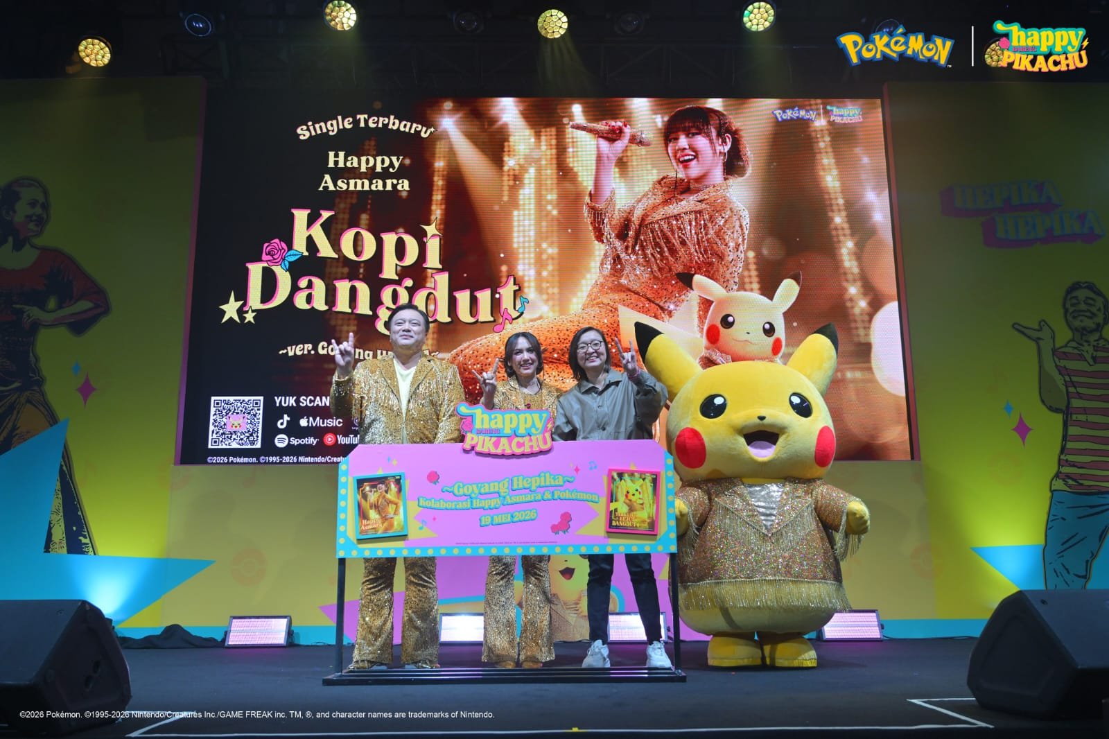 Viral! Happy Asmara dan Pikachu Ajak Penggemar Joget “Kopi Dangdut ver. Goyang HEPIKA”