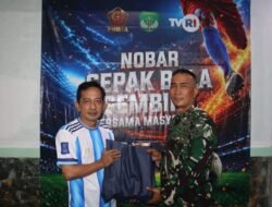 Kodim 0504/Jakarta Selatan Gelar Nobar Sepak Bola, Pererat Kebersamaan dengan Masyarakat