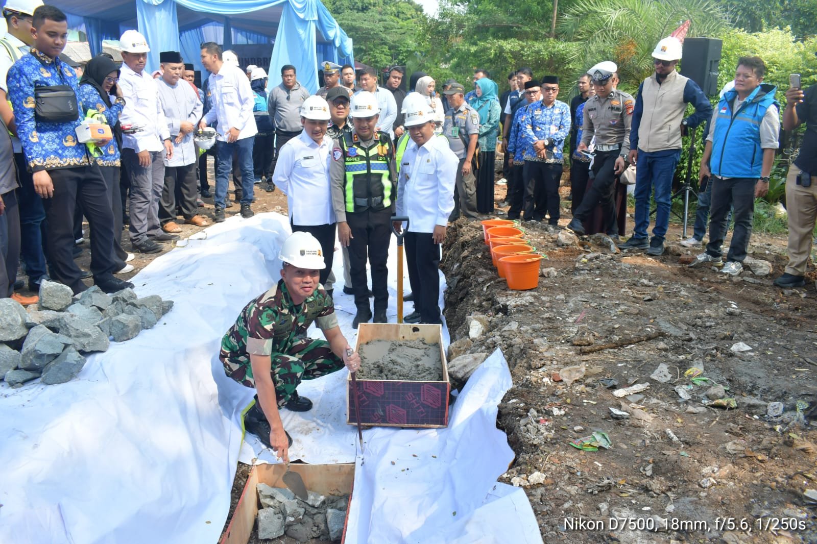 Dandim 0508/Depok Hadiri Groundbreaking Rekonstruksi Jalan Alternatif Sawangan