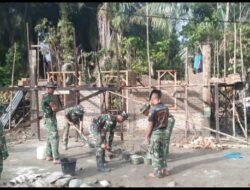 Satgas TMMD 129 Kodim 0210/TU Pacu Pembangunan RTLH milik Bapak Tarida Debataraja di Desa Sijarango