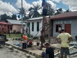 Lapisan Batu Keras Tak Halangi Satgas TMMD Ke-129 Kodim 0210/TU Untuk Hadirkan Air Bersih Bagi Masyarakat