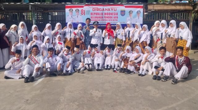 Upacara Hut ke 81 Kemerdekaan RI Lurah Pondokjaya Paparkan Program Pemkot Depok