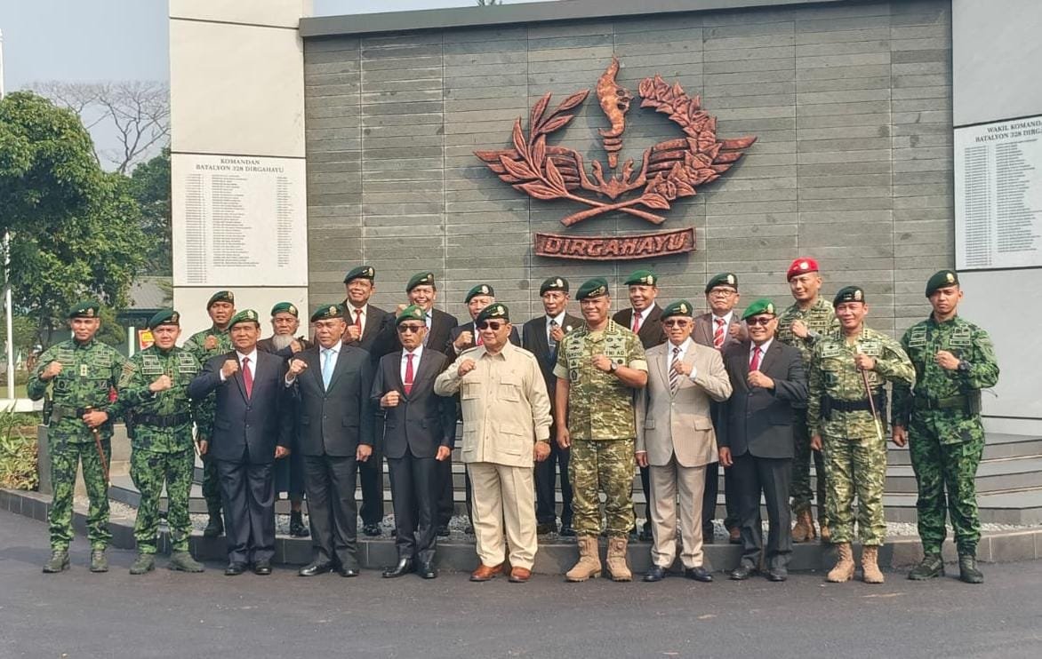 Presiden Prabowo Hadiri Sertijab Danyonif 328 Kostrad, Tekankan Disiplin dan Semangat Juang